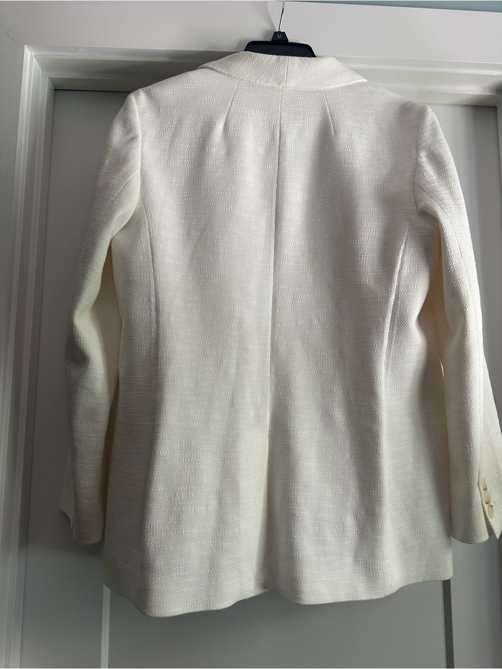 Talbots Soft White Textured Blazer Jacket Size 16 - Picture 4 of 6